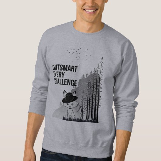 Sweatshirt Conception Motivative Clever Fox (Devant)