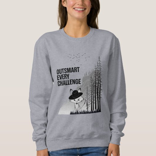 Sweatshirt Conception Motivative Clever Fox (Devant)