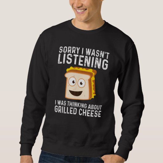 Sweatshirt Conceptions de fromage grillé Hommes Femmes Grilla (Devant)