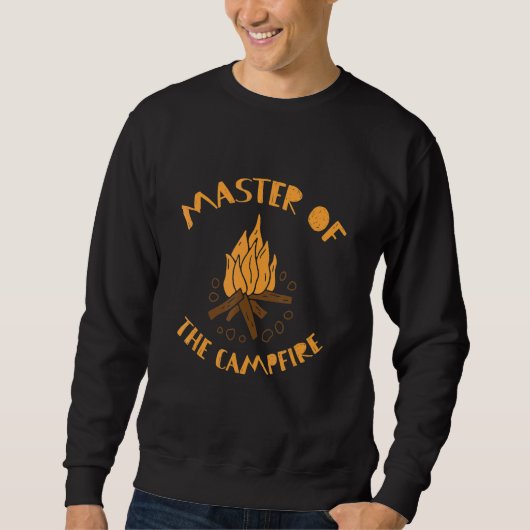 Sweatshirt Conceptions de plein air de camping Maître du feu (Devant)
