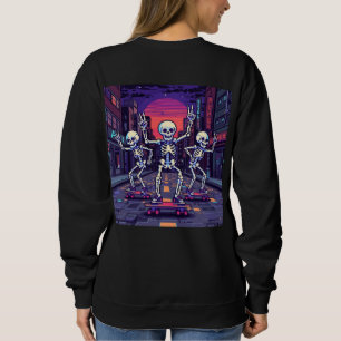 Sweatshirt Conceptions de squelettes cool dans le style vapor