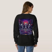 Sweatshirt Conceptions de squelettes cool dans le style vapor (Dos entier)