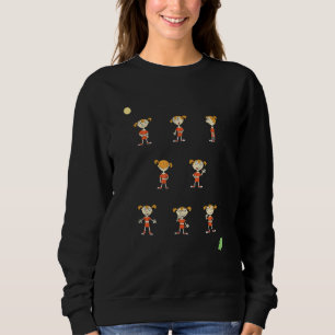 Sweatshirt Concevoir La Petite Fille Avec Des Vêtements Rouge