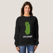 Sweatshirt Concombre Chat Funny Chat Concombre Catcuma (Devant entier)