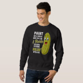 Sweatshirt Concombre végétarien jeu de mots de Dillin Pickle (Devant entier)