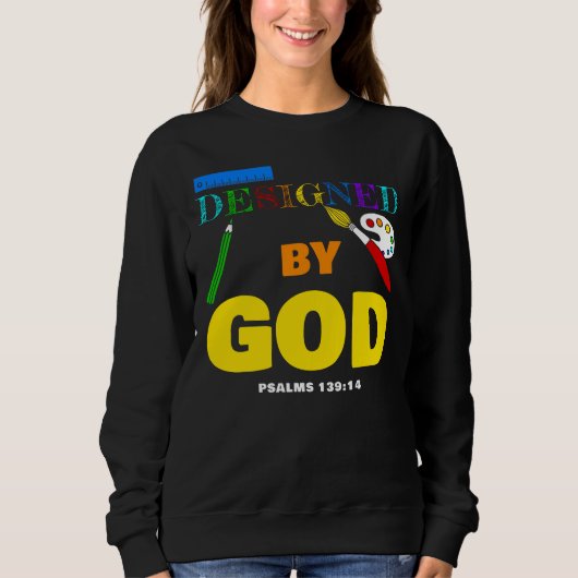 Sweatshirt Conçu Par Dieu - Psaumes 139:14 Foi Chrétienne  (Devant)