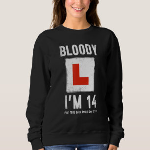 Sweatshirt Conducteur Apprenti 14e Anniversaire Im 14 Aujourd