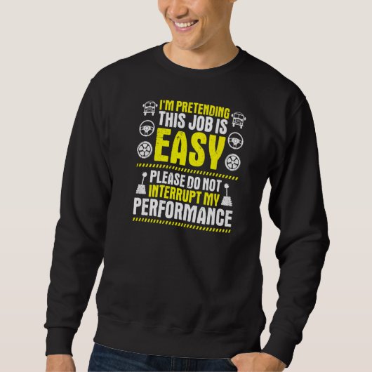 Sweatshirt Conducteur de bus Busman Ma Performance (Devant)