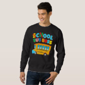 Sweatshirt Conducteur De Bus Scolaire 100 Jours De Masque Vis (Devant entier)