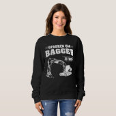 Sweatshirt Conducteur de pelleteuse chantier de construction (Devant entier)