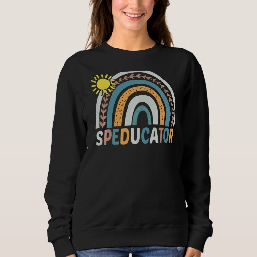 Sweatshirt Conducteur Rainbow Boho Enseignant de l'éducation (Devant)