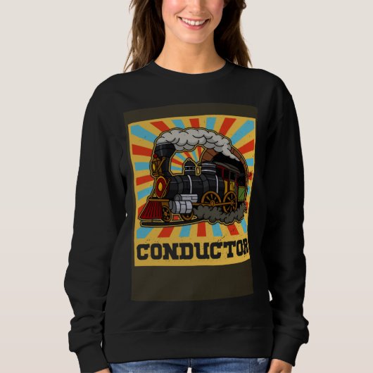 Sweatshirt Conductor railroad Model station Railway worker (Devant)