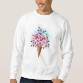 Sweatshirt Cône rose Sakura crème glacée gaufre (Devant)
