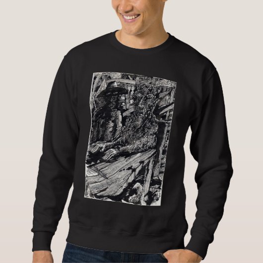 Sweatshirt "Confess !", dessin à l'encre d'Inde (Devant)