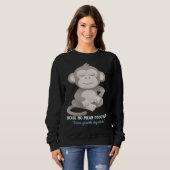 Sweatshirt Confident Monkey – Minimal Calm Lifestyle Shirt (Devant entier)