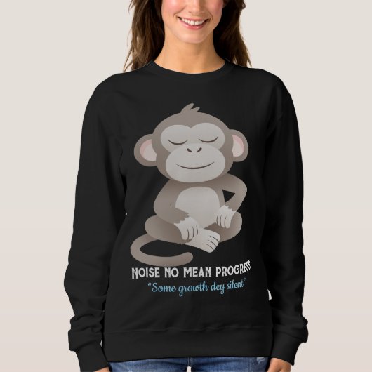 Sweatshirt Confident Monkey – Minimal Calm Lifestyle Shirt (Devant)
