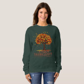 Sweatshirt "Confortable pour Thanksgiving !" (Devant entier)