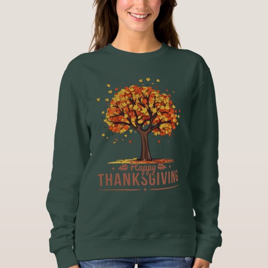 Sweatshirt "Confortable pour Thanksgiving !" (Devant)
