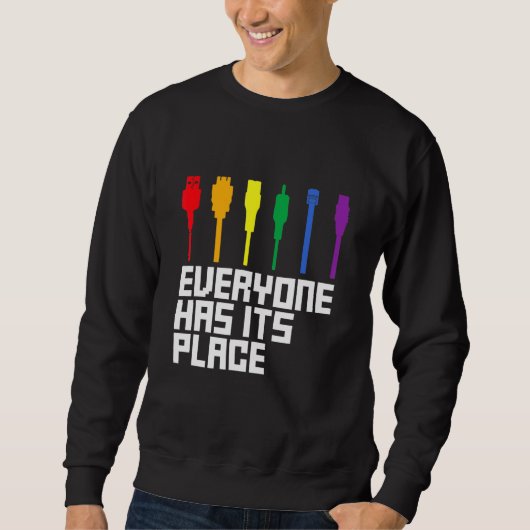 Sweatshirt Connecteur De Câble Lgbtq Pride Mois (Devant)