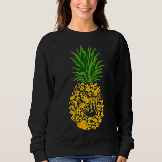 Sweatshirt Connecteurs d'ananas Connecteur de forme d'ananas (Devant)