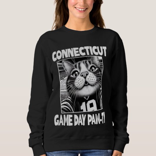 Sweatshirt Connecticut Jour de fête Funny Home State Connec (Devant)