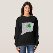 Sweatshirt Connecticut State St Patrick S Day Connecticut Trè (Devant entier)