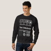Sweatshirt Conseiller fiscal Faits nutritionnels pour conseil (Devant entier)