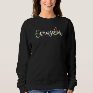 Sweatshirt Conseiller Lumières de Noël Un Conseiller Joyeux N