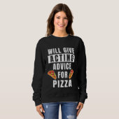 Sweatshirt Conseils de jeu pour enseignant de théâtre de pizz (Devant entier)