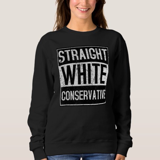 Sweatshirt conservateur de droite blanche (Devant)