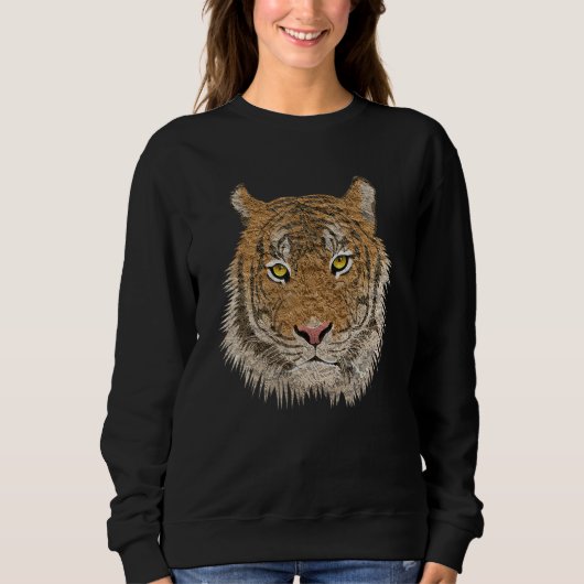 Sweatshirt Conservation du tigre design vintage (Devant)