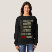 Sweatshirt Conservative Bahamian Christian Patriotic (Devant entier)
