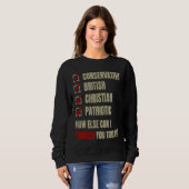 Sweatshirt Conservative British Christian Patriotic (Devant entier)