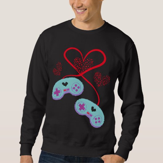 Sweatshirt Console Arcade Joyeuse Saint-Valentin Amour Relati (Devant)