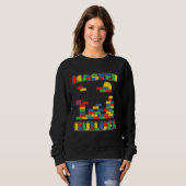 Sweatshirt Constructeur de Briques Blocs Drôles Maître Constr (Devant entier)