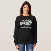 Sweatshirt Constructeur Drôle Avec Dire (Devant entier)