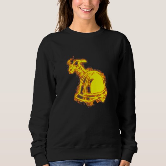 Sweatshirt Construction du casque et des flammes de marteau (Devant)