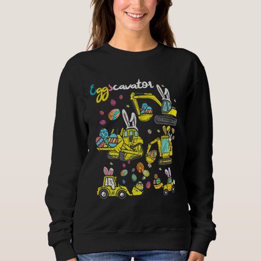 Sweatshirt Construction Excavator Easter Day Egg Hunt for Boy (Devant)