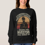 Sweatshirt Construction Project Manager retro man Project Man (Devant)