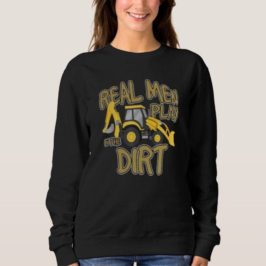 Sweatshirt Construction Truck Excavator Building Site Real Ma (Devant)