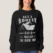 Sweatshirt Construction Worker Coffee Beer Roofing Tools Roof (Devant)