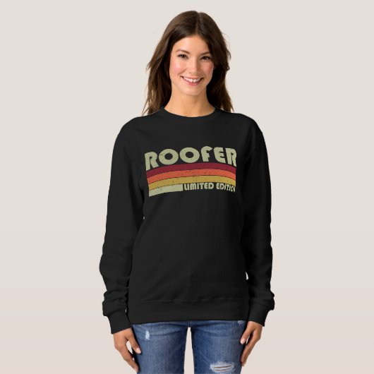 Sweatshirt Construction Worker Coffee Beer Roofing Tools Roof (Devant entier)