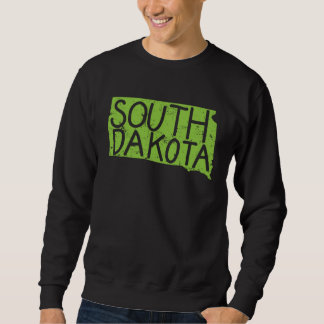 Sweatshirt Contour de la carte du Dakota du Sud États-Unis Am
