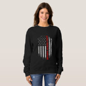 Sweatshirt Contourner la chirurgie Survivant American Flag Re (Devant entier)