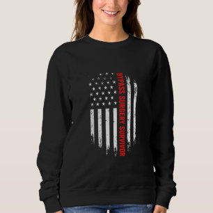 Sweatshirt Contourner la chirurgie Survivant American Flag Re