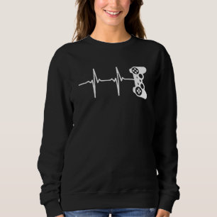 Sweatshirt Contrôleur de jeu Heartbeat Hommes Femmes