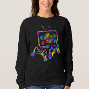 Sweatshirt Contrôleur de jeu Polka coloré Dot International D