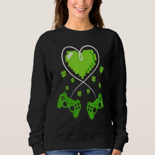 Sweatshirt Contrôleur de jeu vidéo irlandais St Patrick Day G