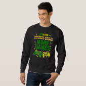 Sweatshirt Contrôleur de jeu vidéo Mardi Gras Costume Gamer K (Devant entier)