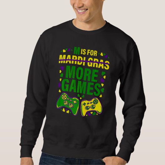 Sweatshirt Contrôleur de jeu vidéo Mardi Gras Costume Gamer K (Devant)